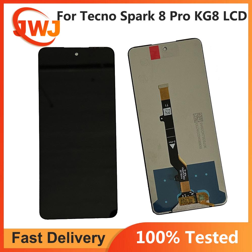 LCD Screen and Digitizer Full Assembly for Tecno Spark 8 Pro KG8