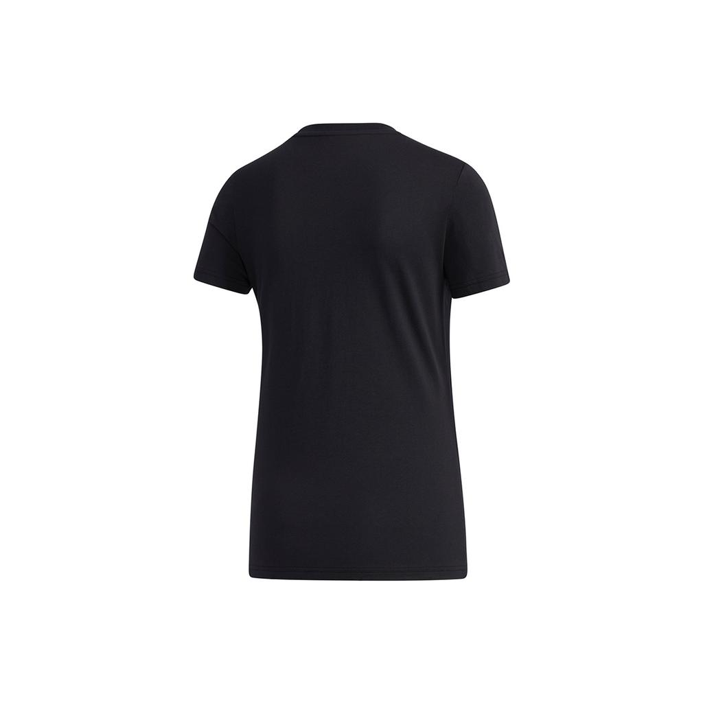adidas Neo Casual Running Printed Short Sleeve T-Shirt Women Tops Black GJ7933