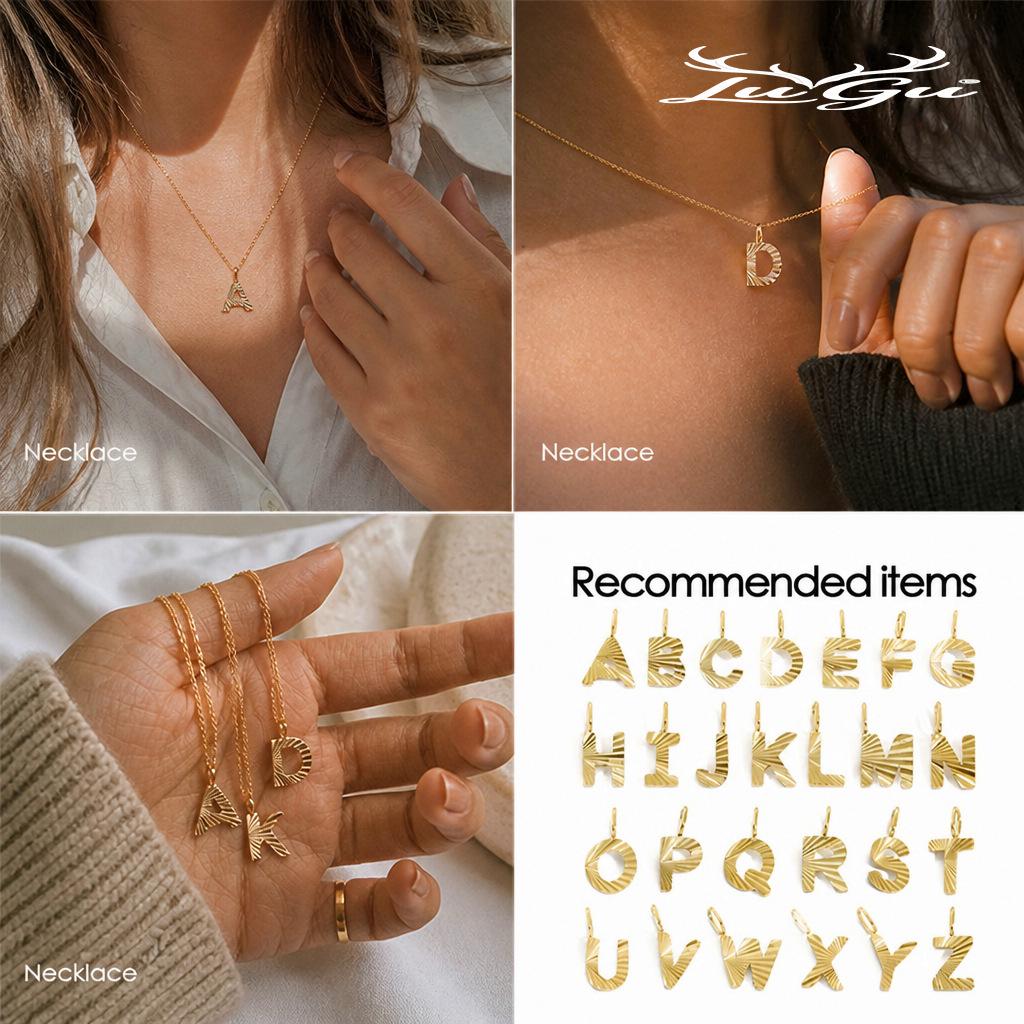 Alphabet Charms: Stainless Steel Letter Pendants - Personalized Jewelry Accessories