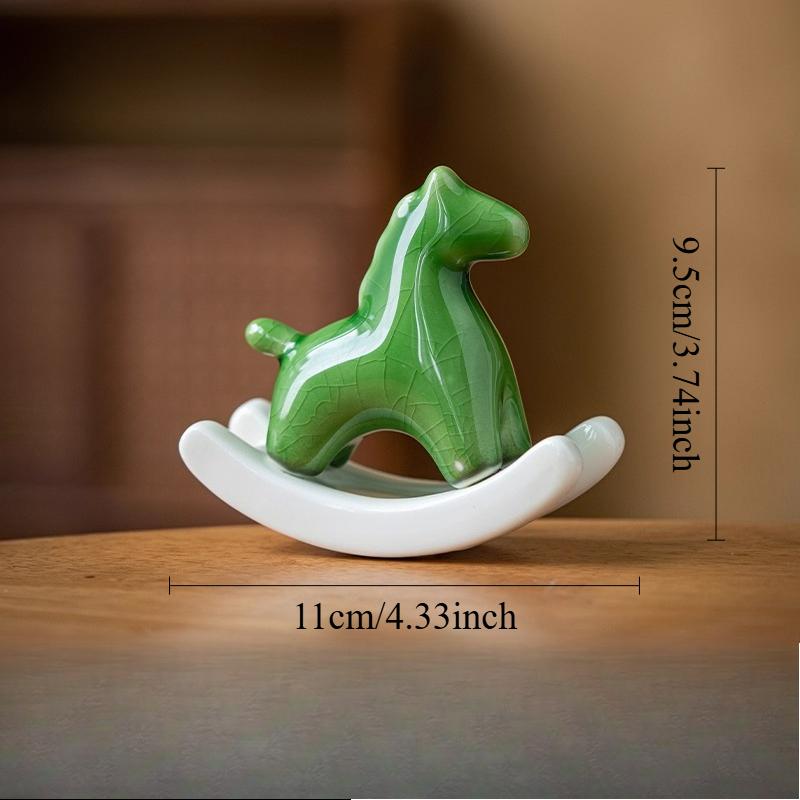 

Ceramic Swinging Pony Tea Pet Creative Cute Tea Table Decoration Small Ornament Home Accessories