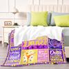 Dance Blanket Gifts for Girls, Super Soft Cute Purple Ballet Dancer Gifts Blanket for Dance Lovers Teen Girls Women Teacher, Warm Cozy Fun Plush
