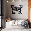 Wrought Iron Butterfly Leaves Wall Decor Nature Metal Art