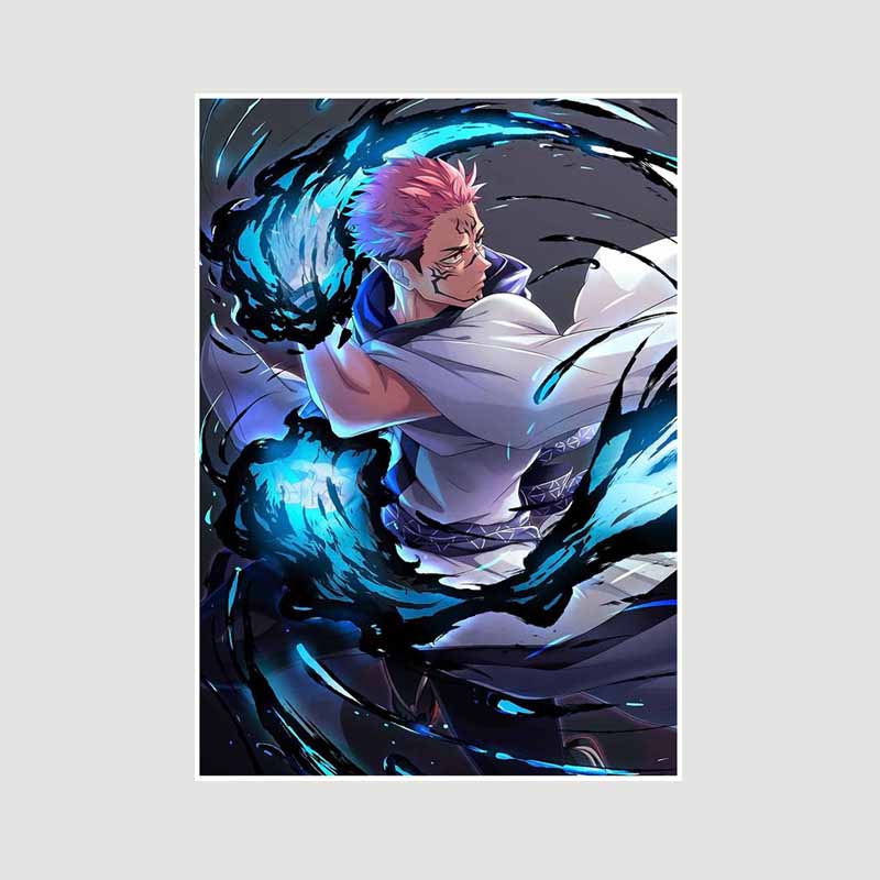 Anime Jujutsu Kaisen Posters Aesthetic White Paper Satoru Gojo Nobara Kugisaki Poster Wall Art Painting Study Home Decor Room Bar Decoration Pictures