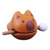Capybara Wooden Fish Knock Decompression Toy: Cute Desktop Ornament for Kids' Birthday Gifts.
