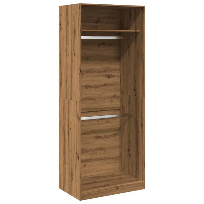 VidaXL Garde-robe chêne artisanal 80x50x200 cm bois d'ingénierie, armoire de rangement, organisateur de garde-robe, armoire, 3307800