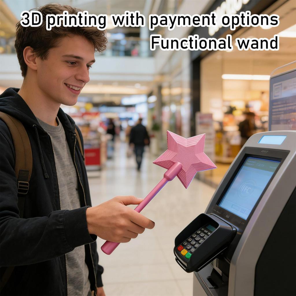 3D Printed Starlight Wand Contactless Payment Card Holder