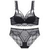 Sexy Lace Bralette Set Plus Size Women Minimizer Support Non-Sagging French Style