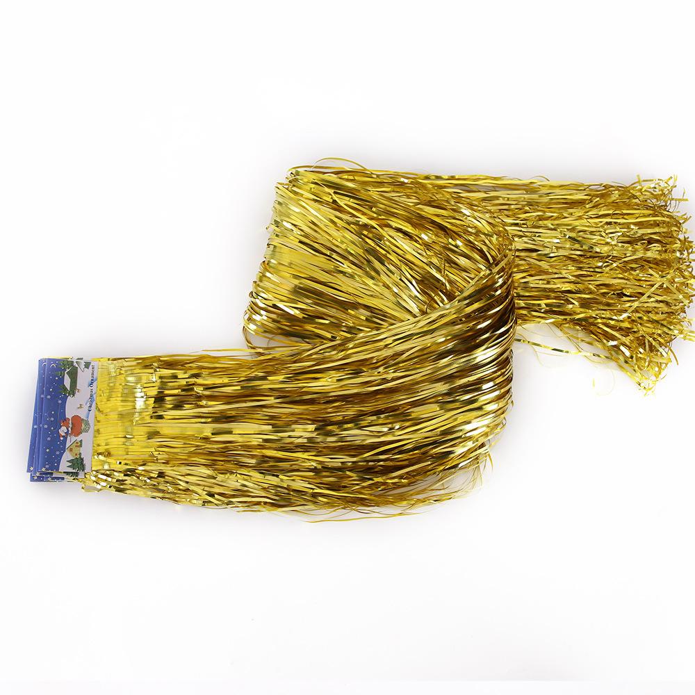 Albero di Natale Decorazione 18cm*1M Filamento Luminoso Decorazione Festa di Natale DIY Foglio di Alluminio Pioggia Ornamento