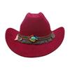 British Style Knight Performance Dance Performance Jazz Hat Ethnic Style Warped Edge Top Hat Travel Cowboy Hat