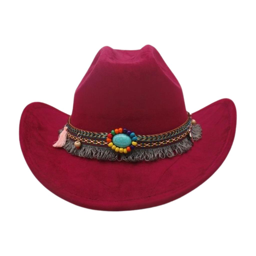 British Style Knight Performance Dance Performance Jazz Hat Ethnic Style Warped Edge Top Hat Travel Cowboy Hat