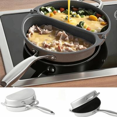 Creative Non-stick Folding Double-sided Frying Pan Aluminum Lightweight Omelette Pan Fast Heat Cooking Pot Breakfast