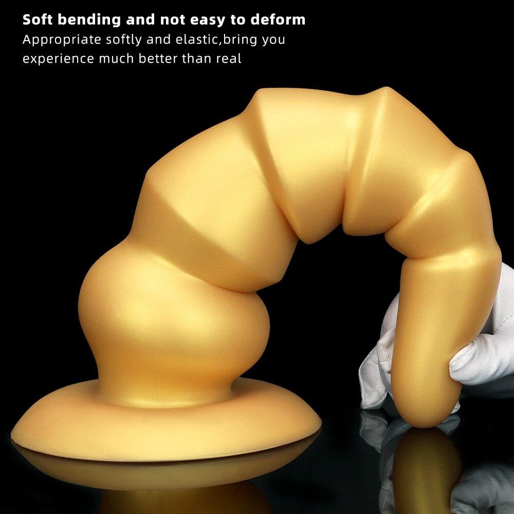 Silicone Soft Oversized Anal Plug with Suction Cup Anal Plug Sex Toys Fisting Anal Dilator Strap on Penis Realistic Dick BDSM