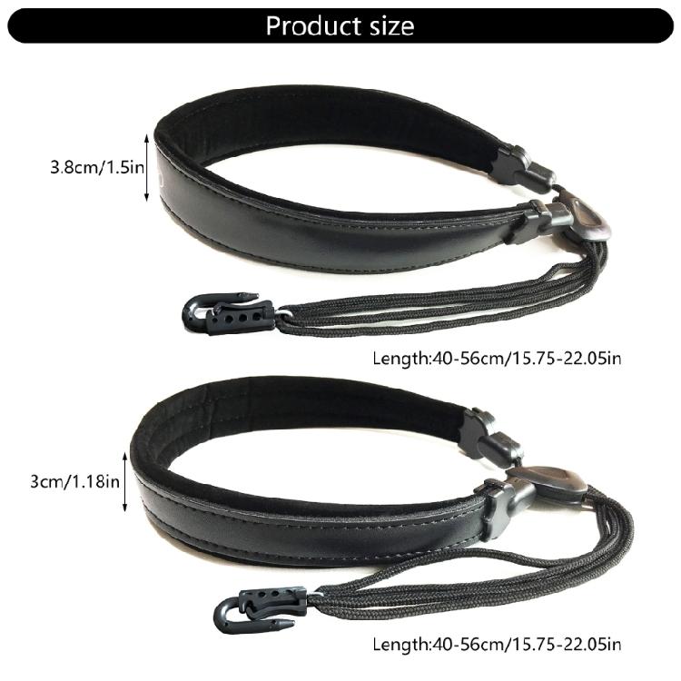 PU Leather Saxophone Strap Replacement Adjustable Neck Strap Saxophone Harnesses Sax Neck Strap Slings for Beginners