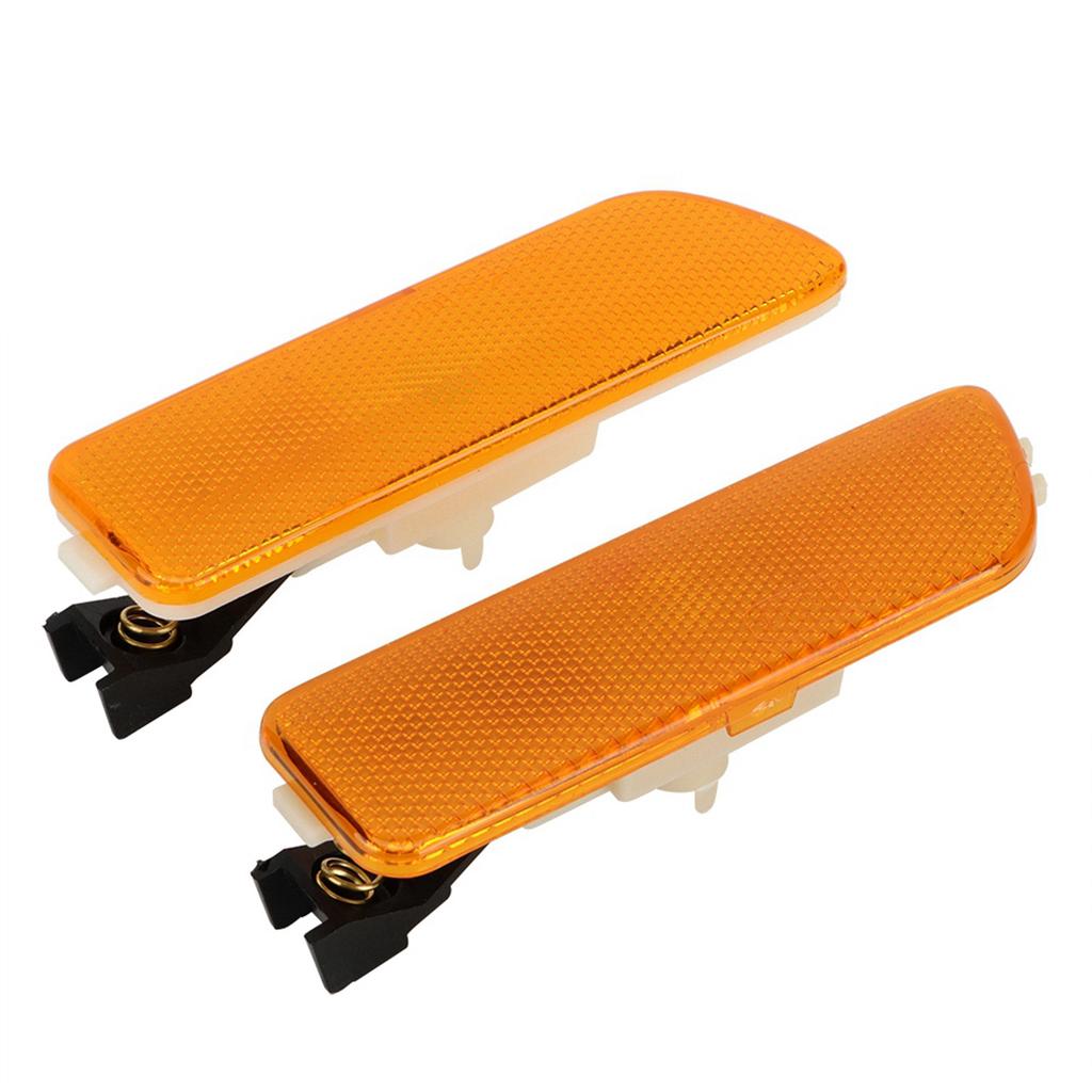 1 Pair Smoked Bumper Marker Side Light Housing for MK4 617215181853 (Black)
