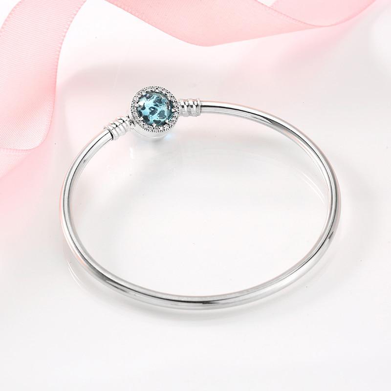 New 925 Sterling Silver Charm Love Pink Rose Bracelets Bangles Diy For Fashion Jewelry Womens Accessories Trendy Jewelry Gift