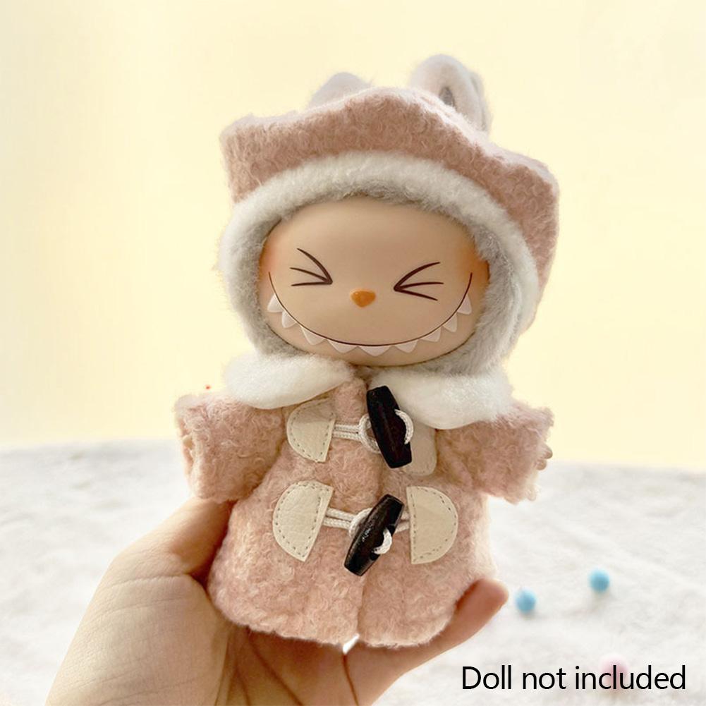 

Мини Одежда для Куклы Наряд Аксессуары для 15-17 см Подвеска Лабубу Новогодний Шестиугольный Берет Пальто Одежда 01#