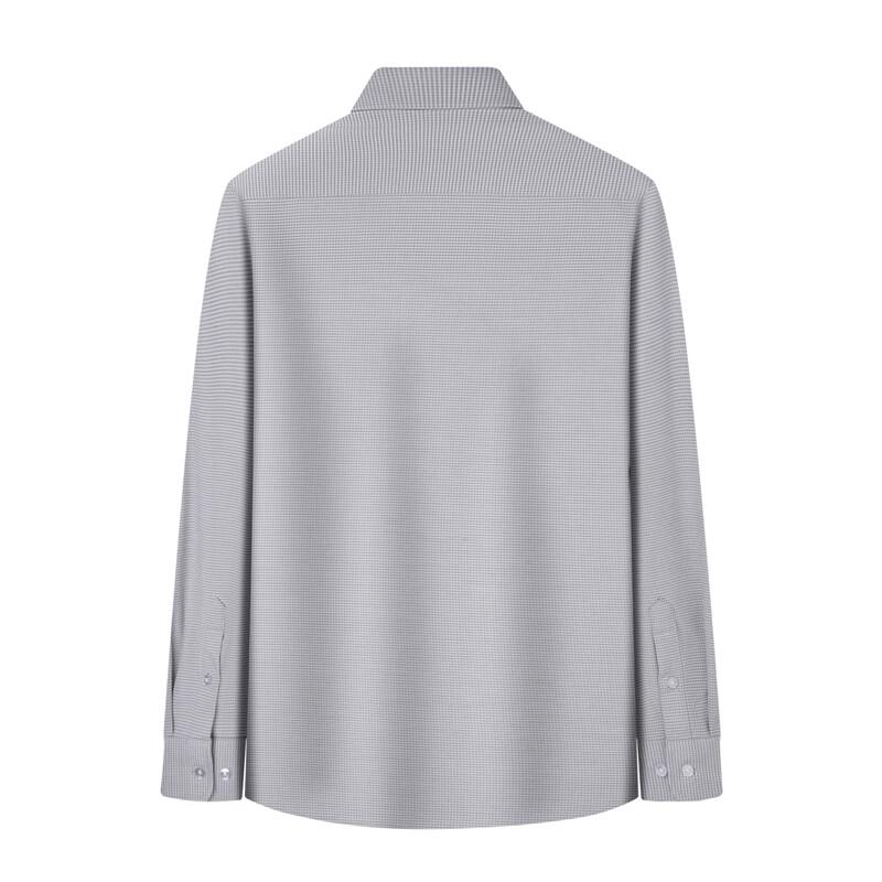 FIRS Men's Wool Blend Plaid Brushed Thermal Business Casual Long-Sleeve Shirt