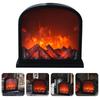 User Friendly Resin Fireplaces Decors Night Light With Warm LED Glowing Handcrafted Retro Home Accent