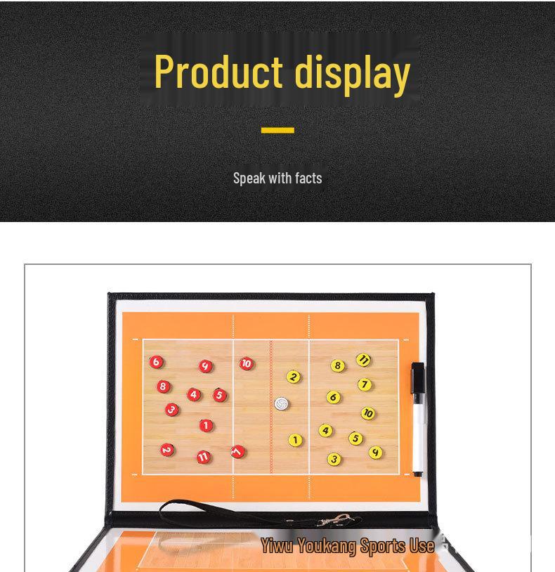 2.5-Fold Leather Volleyball Tactical Board Coaching Diagram Board