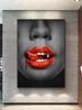 Sexy Red Lip Poster Woman Art Lip Print  Art Canvas Painting Wall Decor Picture For Office Room