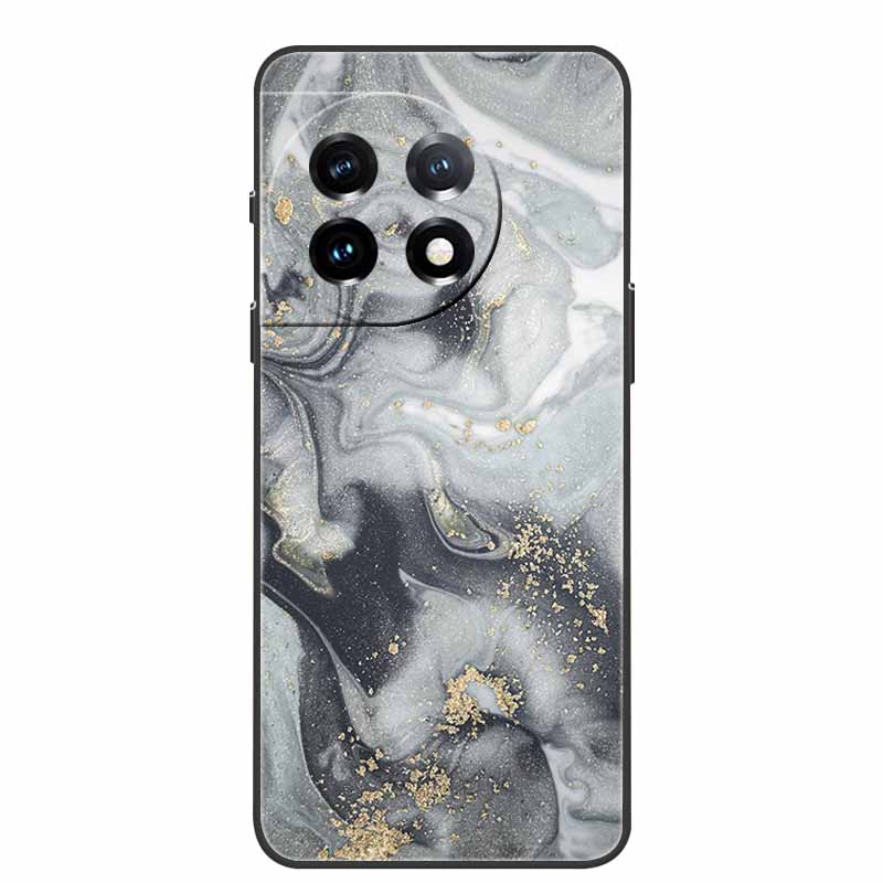 For One Plus 11 Case Marbled Granite Stone Texture Phone Cases for Oneplus 11R Shockproof Soft Cover on for Oneplus11 5G Silicon