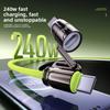 Cabo de Carregamento Rápido 4 em 1 Máximo 240W, com Dois Cabos de Carregamento Traseiros, Equipado com USB-A/Tipo-C/Lightning, Cabo de Carregamento Rápido 4 em 1