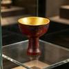 Wide Opening Resins Vase, Medieval Gothic Pedestal Chalice Goblet Decors for Desktop Accent Styling, Mantels Layering, and Florals Display Use