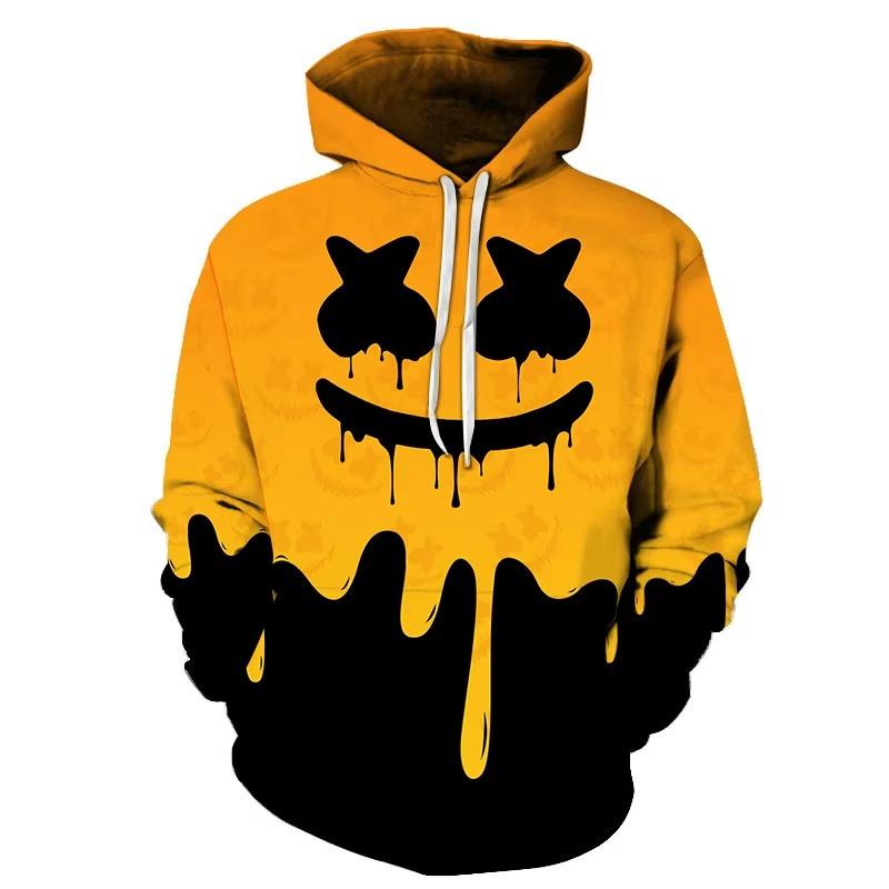 Funny Mens Halloween Smiling Face Hoodie 3d Print Men Hooded Sweatshirt Men's Clothing Men Oversized Sweatshirts Hoodie