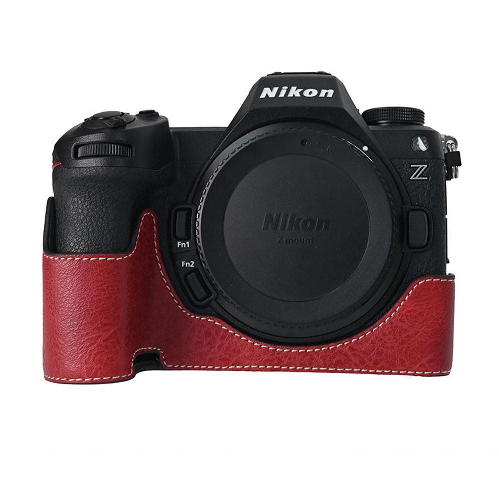 Carcasă Semi-Piele PU pentru Aparat Foto Nikon Z6III cu Decupaj pentru Baterie pentru Nikon Z63 Z6III Piele Magnetică pentru Corp