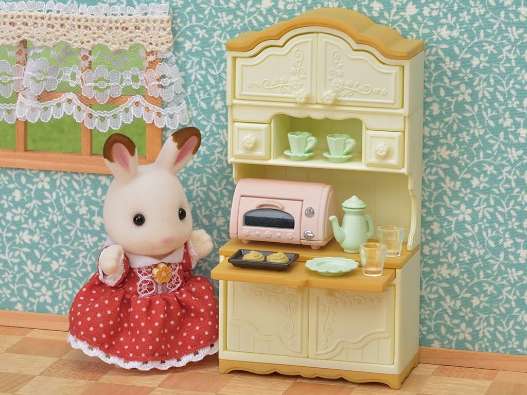 Sylvanian Families Furniture and Toaster ST Mark Ages 3 and Toy Sylvanian EPOCH [Cupboard Set] Ka-419 Certified, Up, Dollhouse, Families,