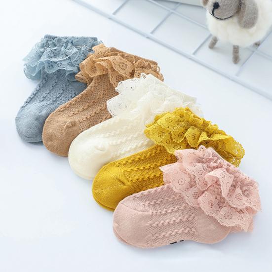 1Pair Lace Socks Soft Comfortable Breathable Kids Ruffle Socks for Dancing