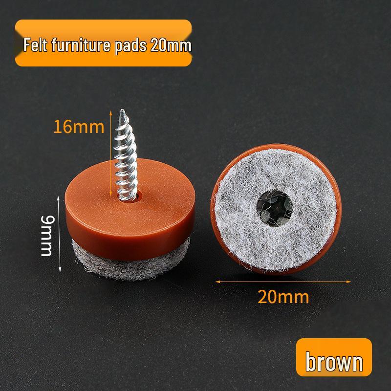 Precision Silent Anti-Slip Leg Pads & Self-Tapping Screws for Chair, Table, and Stool.