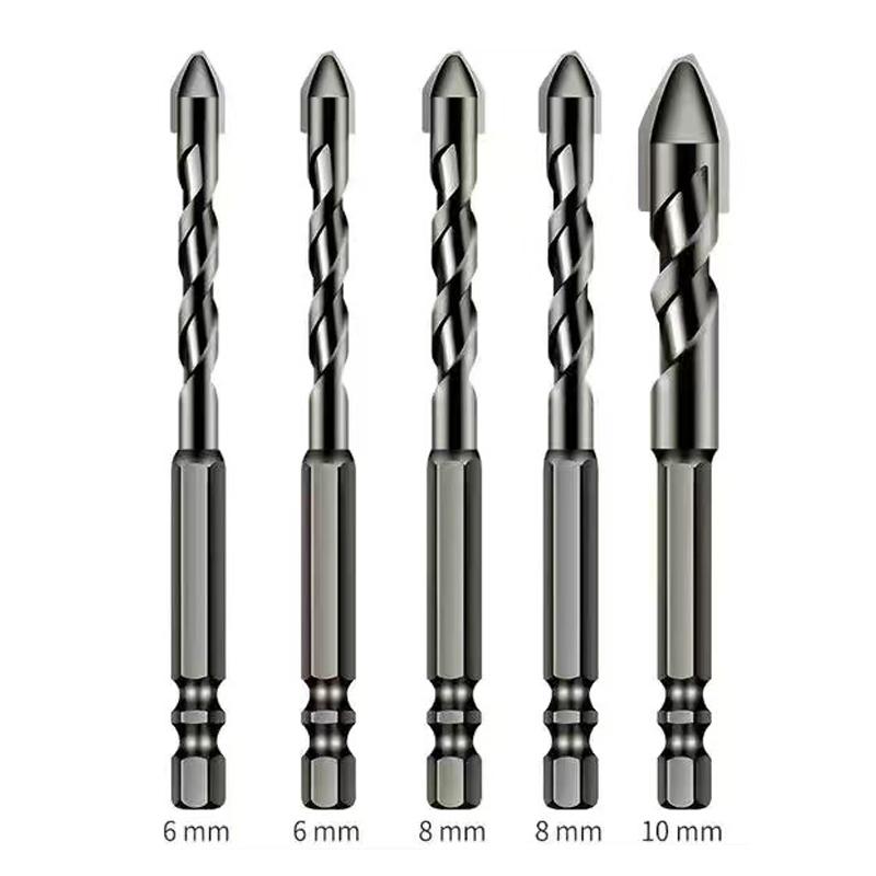 

Специальный набор эксцентриковых сверл с изогнутым наконечником, сверла по бетону, камню, металлу, стеклу 6+6+8+8+10