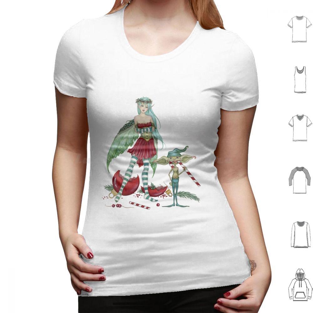 The Naughty List T Shirt 6xl Cotton Cool Tee Fairy Goblin Christmas Winter Holiday Amy Brown Fantasy Mischief Humor Cute
