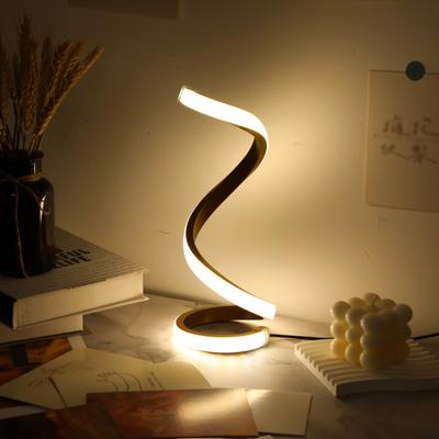 1 bucă de decorare pentru lampă de birou, alimentată prin USB, în formă de S, în trei tonuri, creativă