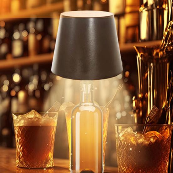 Wine Bottle Lamp Wireless Light USB Rechargeable Dimmable Touch Control Soft Glow Flicker Free LED Wine Bottle Light