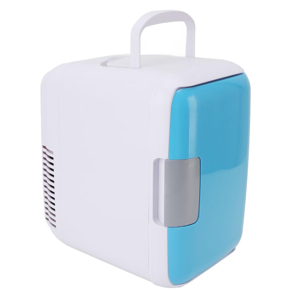 4L Personal Fridge Cooler Blue DC 12V Car Compact Small Refrigerator for Cosmetics Drinks Fruit