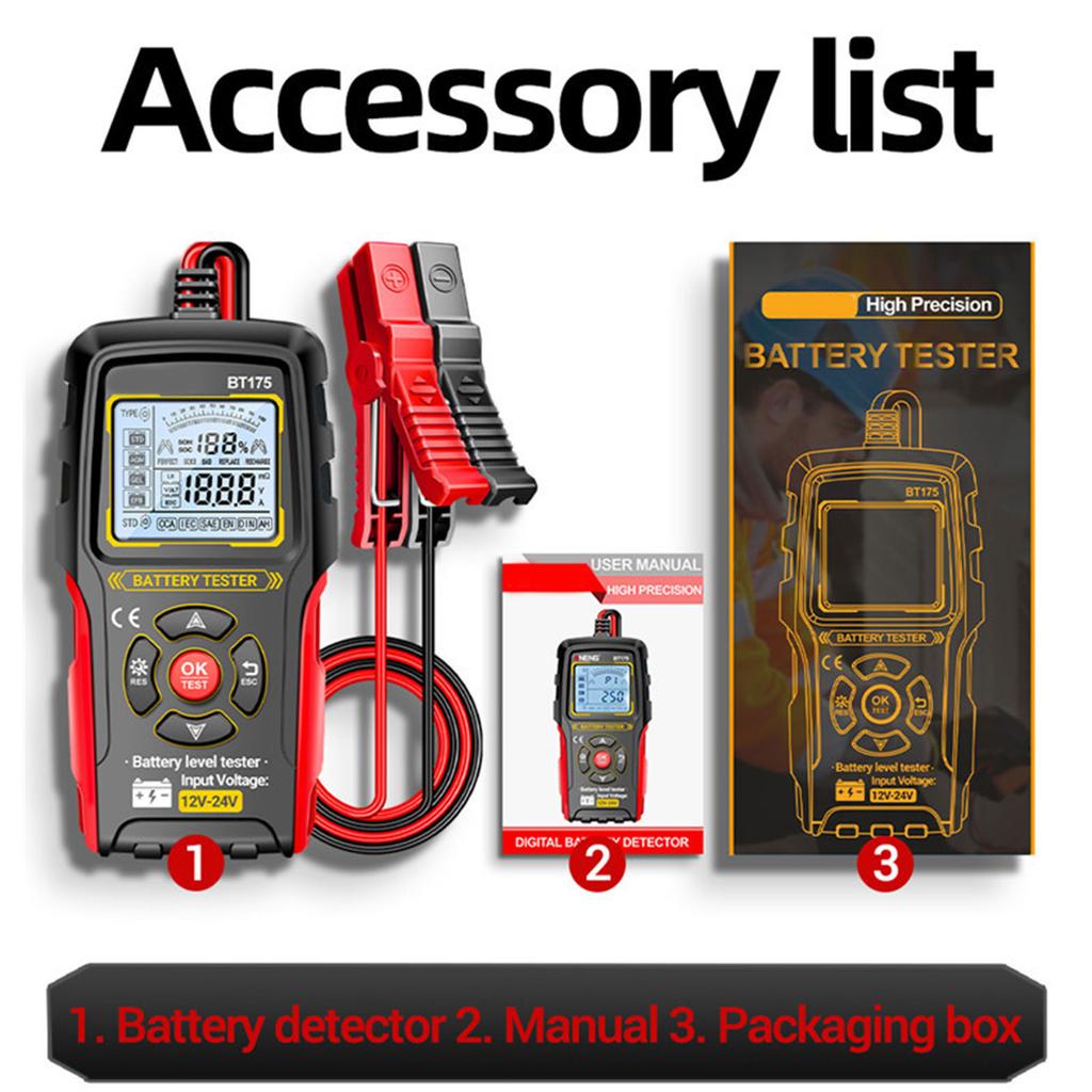 Internal Resistance Battery Measurement Tester With Digital Display Voice Prompts For Vehicle Battery Life Assessment