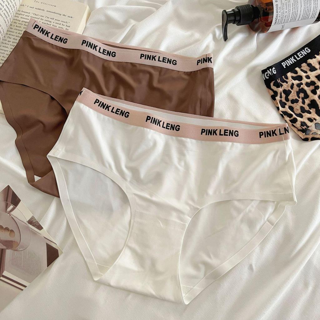 Calcinhas Sem Costura de Seda Gelo Estilo Japonês de Cintura Média - Sem Enrolar, Calcinhas Sexy de Peça Única para Mulheres