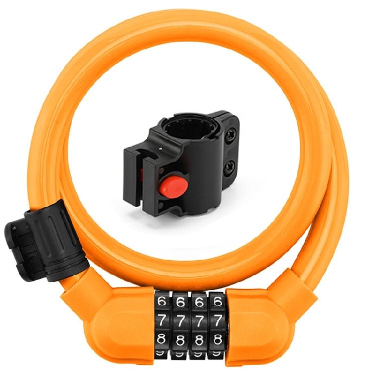 Heavy Duty 4 Digit Bicycles Cable Lock, Bike Portable Code Lock Cable Anti Theft