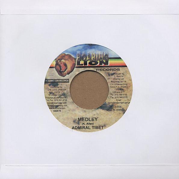 7inch Record ADMIRAL TIBET / TOMMY B - Medley / Medley NONE Roaring Lion Re 2006 Jamaica Reggae, Ska & Dub Used