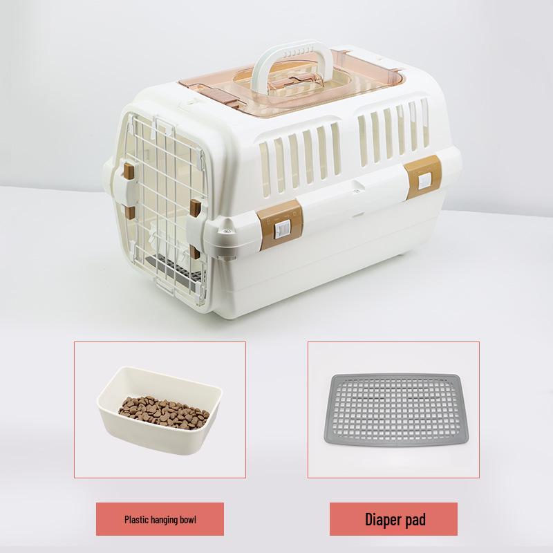 Portable Pet Travel Crate: Breathable, Handheld Carrier for Cats & Dogs