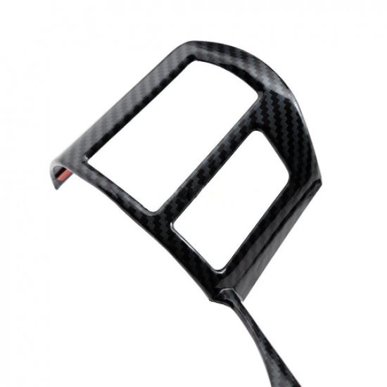 Carbon Fiber Car Steering Wheel Cover Trim For 2016-2024 Toyota Hilux Fortuner