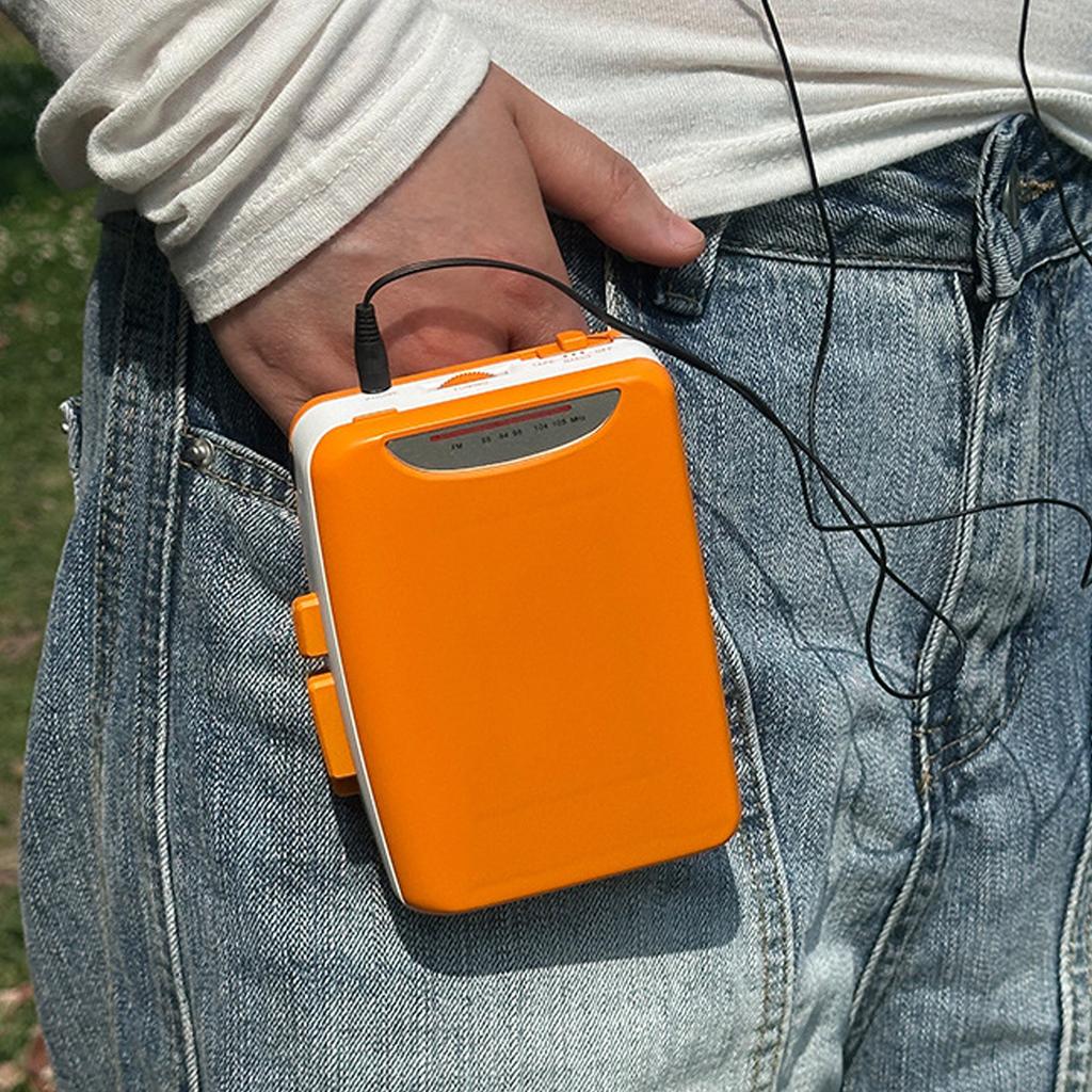 Retro Cassette Player Portable Music Player with FM Broadcast Recorder   Color Cassette Player