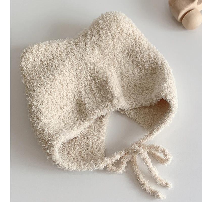 Winter Baby Beanie Cap Cartoon Ear Protection Soft Warm Knitted Hat For Boy Girl Toddler Cute Cat Crochet Hats