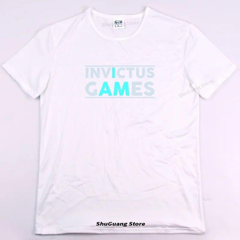 I Am Invictus Games Printed T-shirt Tops Vintage Tshirt Letters Graphic T Shirts WoUnisex Clothing Unisex T Shirt Cotton Tee