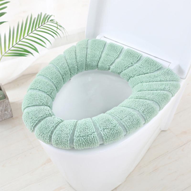 1Pcs Bathroom Toilet Seat Cover Soft Warmer Washable Mat Cover Pad Cushion Seat
