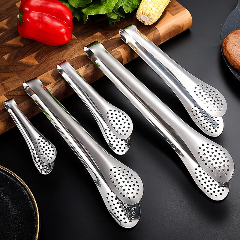 Kitchen Tongs Kitchen Utensils Bbq Food Clip Kitchen Chief Tongs Stainless Steel Portable For Picnic Barbecue Cooking