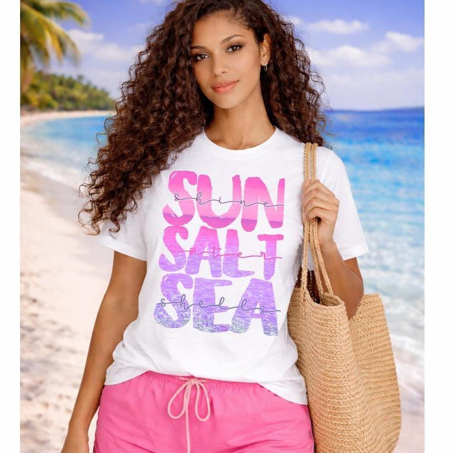 Sun Salt Sea Shirt, Summer Shirt, Comfort Colors Neon Shirt, Beach Women Shirt, Beach Summer Sea Shirt, Summer Neon Shirt, Summer Mom Shirt M