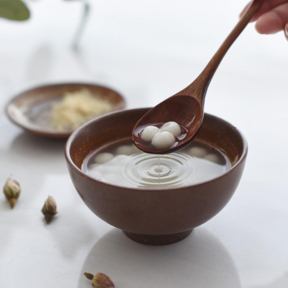 Style Round Spoon Head Kitchen Teaspoon Coffee Ice Cream Soup Spoon Wooden Spoon Tableware Utensils